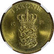 1 Krone DENMARK Frederik IX 1958 C S  NGC MS65 GEM BU COIN  KM# 837.2 (157)