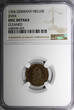 Germany 1 Heller GERMAN STATES JEVER Friedrich August Copper 1764  NGC UNC DET. KM#96(2) NGC unz DET
