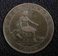 5 Centimos SPAIN Provisional Government Copper 1870 OM  KM#662 (22 481) Uncertified