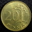 FINLAND Aluminum-Bronze 1982 K 20 Penniä 22mm UNC KM# 47 (23 539) unz