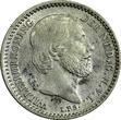 10 Cents Netherlands William III Silver 1885  aUNC Condition KM# 80 (17 932)