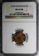 2 Rappen Switzerland Bronze 1936 B  NGC MS63 RB RED Mintage-500,000 KM4.2a (091)
