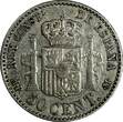 50 Centimos SPAIN Alfonso XIII Silver 1889 MP-M  Mintage-537,000 KM# 690 (14 739) Uncertified