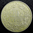 2 Francs SWITZERLAND Copper-Nickel 1968  1st Year Type KM# 21a.1 (23 365) Uncertified