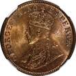 1/4 Anna India-British George V Bronze 1930 (C)  NGC MS64 RB KM# 512 (013)