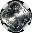 5 Paise India-Republic Aluminum 1978 (B)  NGC MS66 F.A.O. TOP GRADED KM#21 (039)