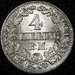 4 Skilling Rigsmont DENMARK Frederik VII Silver 1856 VS  UNC Luster KM# 758.2(0) unz