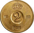 Bronze Sweden Gustaf VI  1959 TS 2 Ore GEM BU Toned KM# 821 (21 955) Uncertified