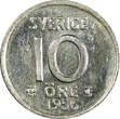 10 Öre Sweden Gustaf VI SILVER 1956  UNC KM# 823 (22 093) unz