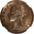 United Kingdom 1/2 Penny Great Britain Victoria Copper 1854  NGC MS63 BN Nice Toned KM#726 (21)