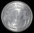 1 Franc 1956 FRANCE Aluminum 1957 B  Beaumont-le-Roger Mint UNC KM# 885a.2 (26 984) unz