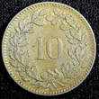 10 Rappen SWITZERLAND Copper-Nickel 1921 B  KM# 27 (23 468) Uncertified