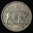 1963 Shilling 1963 Ireland Republic Copper-Nickel  Bull KM# 14a (28 023) Uncertified