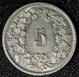 5 Rappen SWITZERLAND Nickel 1938  UNC Toned KM# 26b (23 892) unz