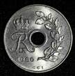 25 Øre DENMARK Frederik IX Copper-Nickel 1966  UNC/BU KM# 855.1 (27 716) unz