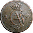 1 SKILLING SWEDEN 1805  OVERSTRUCK ON 2 ORE S.M. 1749 FREDRIK I KM#566 (2374A) Uncertified