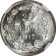 25 Pennia Finland Nicholas II 1917 S  NGC MS65 Grand Duchy KM# 6.2 (022)