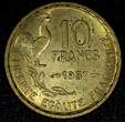 10 Francs FRANCE Aluminum-Bronze 1957  UNC KM# 915.1 (24 166) unz