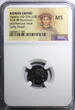 Nummus Roman HELENA AD 324-328/30 AE4 BI  NGC MS /GODDESS PAX (188)