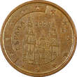 5 Euro Spain Copper Plated Steel 2004 M  Cent KM# 1042 (21 564) Uncertified