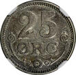 25 Øre DENMARK Christian X SILVER 1917  NGC AU58 WWI Issue SCARCE DATE KM815.1(7)