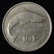 10 Pence Ireland Republic Copper-Nickel 1975  Salmon KM# 23 (28 021) Uncertified