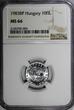 Hungary Aluminum 1983 BP 10 Fillér NGC MS66 TOP GRADED BY NGC KM# 572 (005)