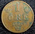 Bronze Sweden Oscar II  1905 1 Öre extra Large letters KM# 750 (22 143) Uncertified