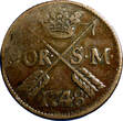 Sweden Frederick I 1748 2 Ore,S.M.Low Mintage-461,000 Better Details KM#437 (99) Uncertified