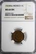1 Centavo Mexico Copper 1924 Mo  NGC MS64 BN BETTER DATE KM# 415 (023)