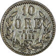 SWEDEN Oscar I (1844-1859) Silver 1855 G 10 Ore KM# 683 (20 479) Uncertified