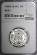 50 Centavos Mexico ESTADOS UNIDOS Silver 1944 M  NGC MS67 GEM GEM BU KM# 447 (4)
