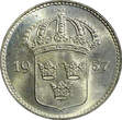 10 Öre SWEDEN Gustaf V Silver 1937 G  BU Nice Toned KM# 780 (21 895) Uncertified