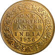1/4 Anna India-British George V Bronze 1936 (B)  ch.UNC Toned KM# 512 (23 661) unz