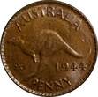 1 Penny Australia George VI Bronze 1944  UNC KM# 36 (14 091) unz
