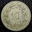 10 Rappen SWITZERLAND Copper-Nickel 1919 B  KM# 27 (23 469) Uncertified