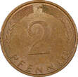 2 Pfennig Germany - Federal Republic 1971 F  Magnetic Stuttgart KM# 106a (563) Uncertified