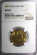 50 Pennia Finland Aluminum-Bronze 1967 S  NGC MS66 TOP GRADED BY NGC KM# 48 (49)