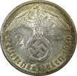 Mark Germany - Third Reich Silver 1939 A 2 Reichs  Hindenburg KM# 93 (22 329) Uncertified