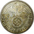 Mark Germany - Third Reich Silver 1938 G 2 Reichs  Hindenburg KM# 93 (22 292) Uncertified