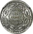 5 Francs Tunisia Silver AH1358 // 1939  NGC MS62 Mint Luster KM# 264 (044)