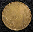 Bronze Denmark Christian IX  1906 VBP 2 Ore Last Year Type KM# 793.2 (454) Uncertified