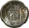 United Kingdom 6 Pence Great Britain George VI Silver 1942  NGC AU58 KM# 852 (034)