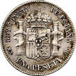Peseta Spain Alfonso XII Silver 1883 (83) MS-M  SCARCE KM# 686 (9019) Uncertified