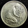 50 Pfennig Germany-Federal Republic Copper-Nickel 1949 J  Hamburg MintKM#104(591) Uncertified