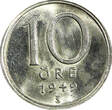 10 Öre Sweden Gustaf V (1907-1950) Silver 1949  GEM BU KM# 813 (22 062) Uncertified