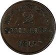 2 Skilling Denmark Frederik VI Copper 1815  Rigsbank Token XF KM# Tn4 (19 638) Uncertified
