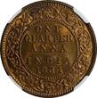 1/4 Anna India-British George V Bronze 1934 (C)  NGC MS65 RB NICE RED KM# 512 (1)