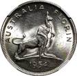 1954 Florin 1954 Australia Silver  Royal Visit of Elizabeth II NGC AU58 KM# 55 (014)