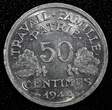 50 Centimes France Aluminum 1944 B  WWII Issue Beaumont Mint KM# 914.2 (24 974) Uncertified